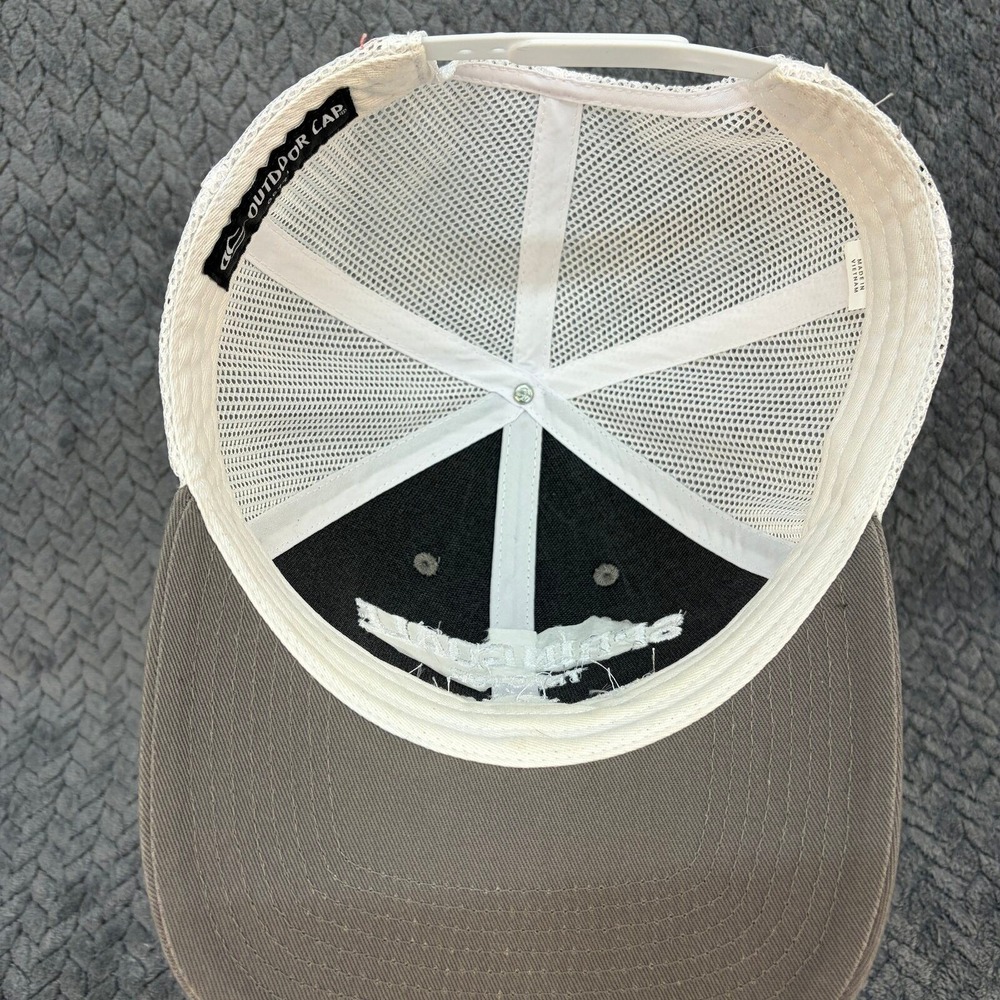 Outdoor Cap OC771 Springdale Tractor Snapback OS Gray White Mesh Trucker Hat - Picture 7 of 9